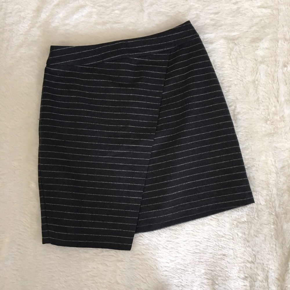 Madewell Asymmetrical Striped Wool Skirt Size 00